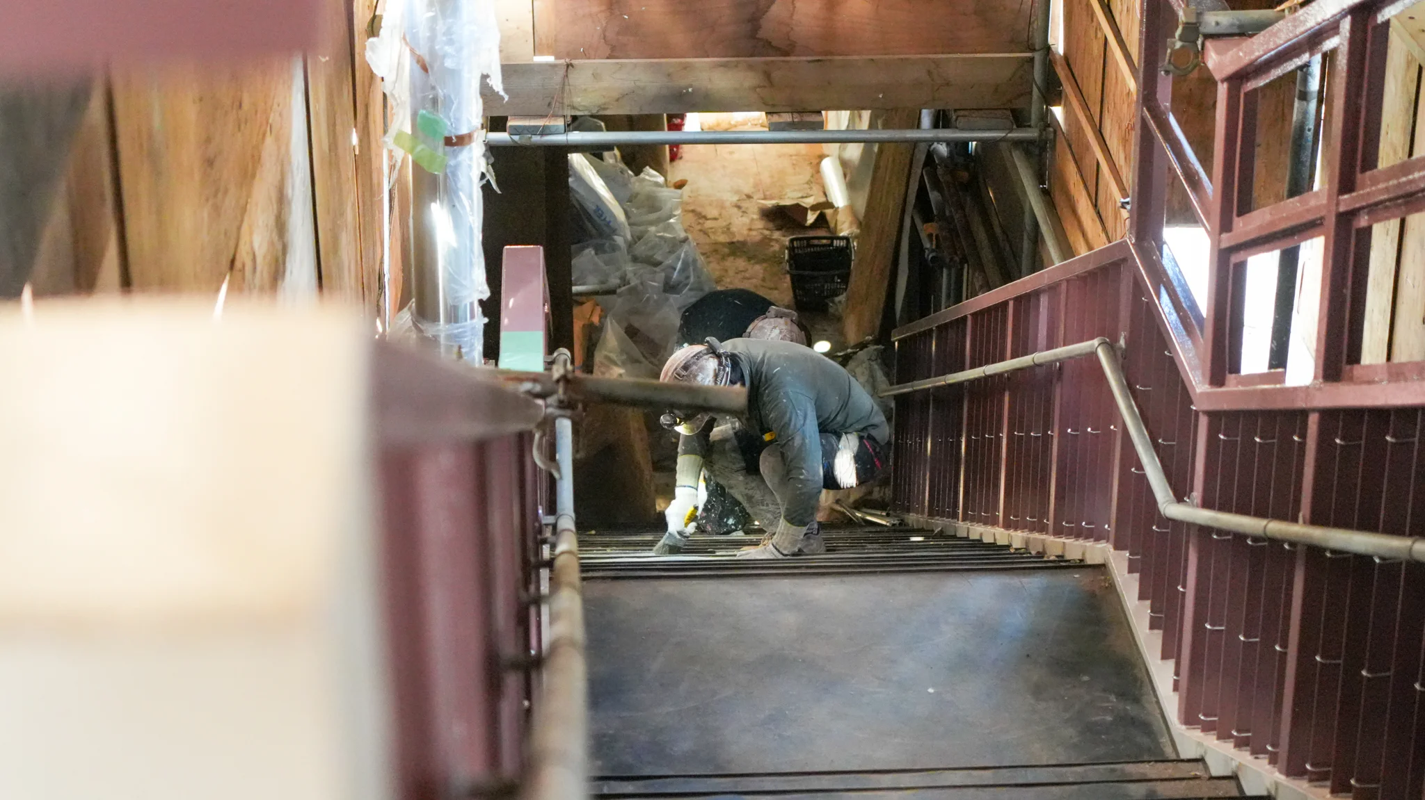 進晃の施工事例3 - グラウト工法の施工現場