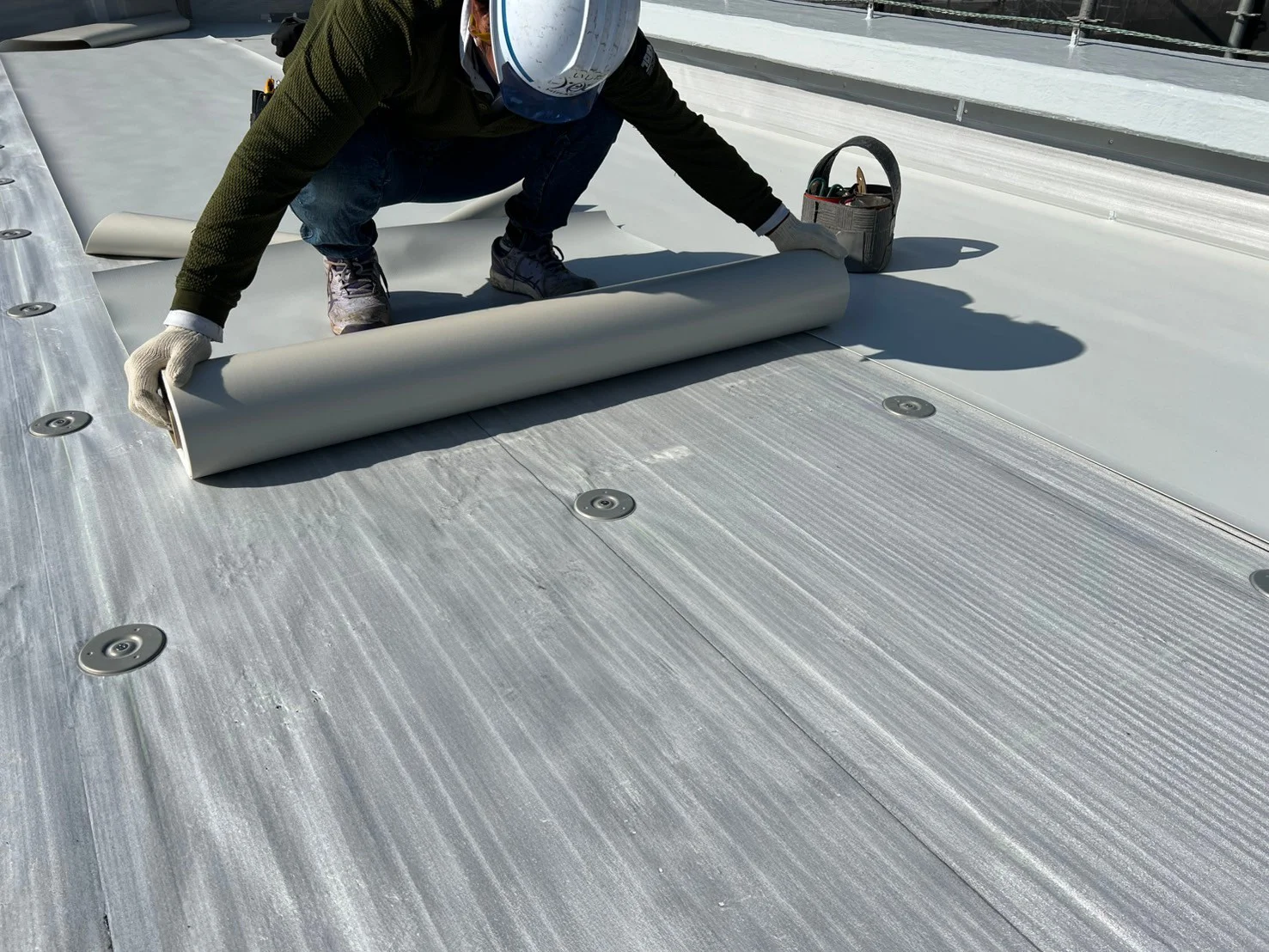 集合住宅防水改修工事 施工中